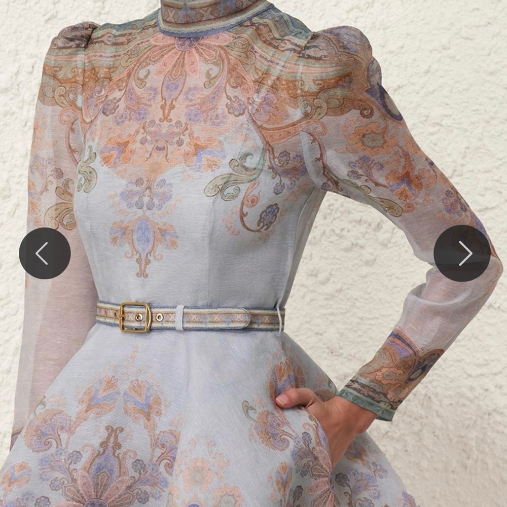 Zimmermann Eden Paisley  Long Sleeve Dress - Picture 3 of 8
